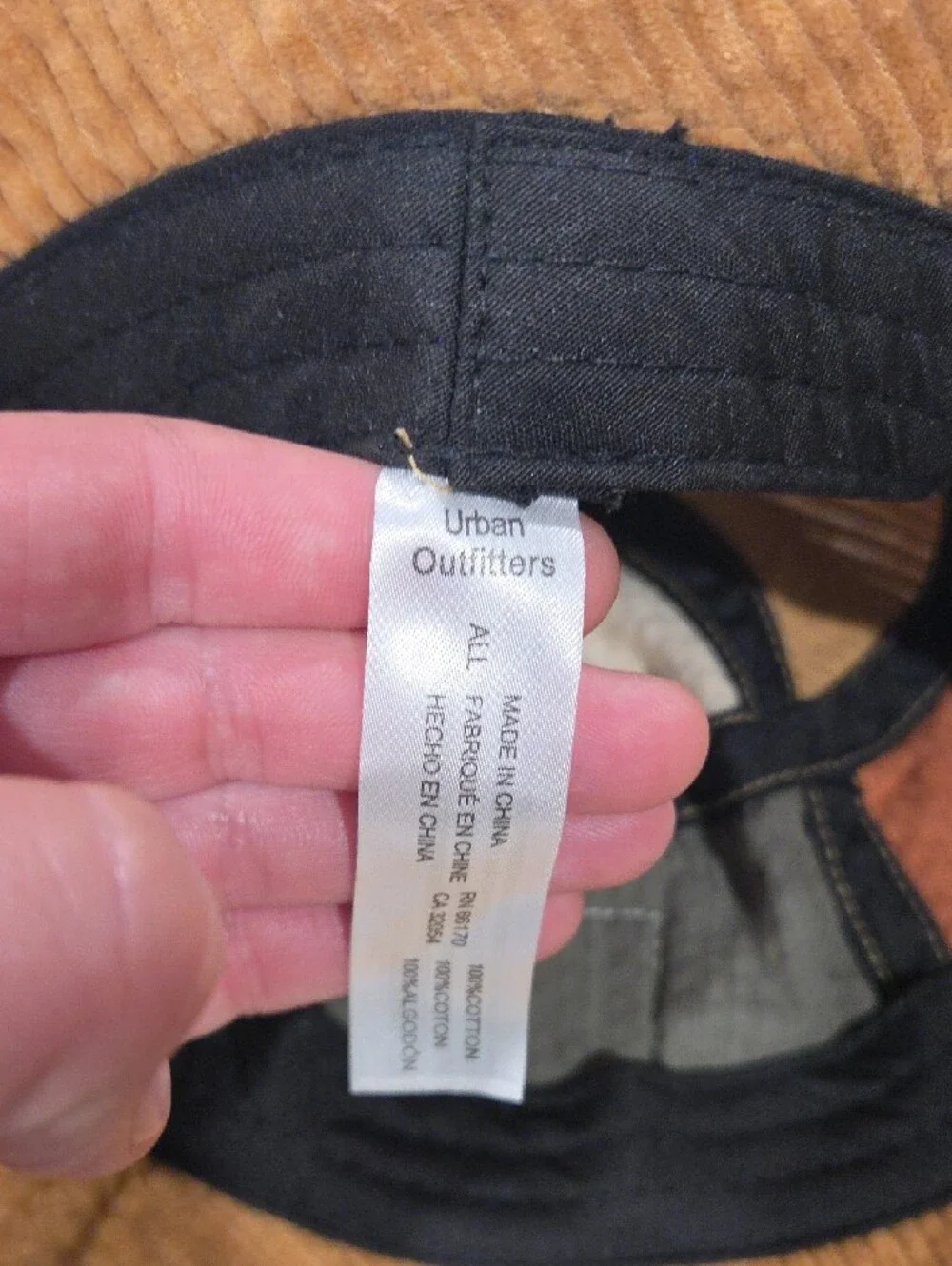Urban Outfitters BDG Patchwork Corduroy Bucket Hat in Olive, Cream & Rust